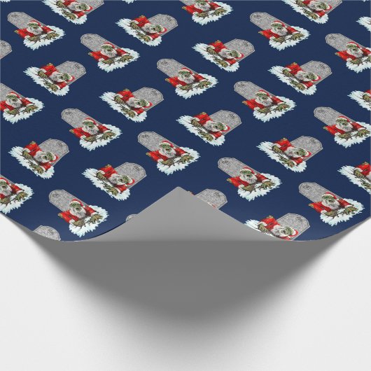 Zombie Santa Rises Kerstmis Cadeaupapier (Hoek)