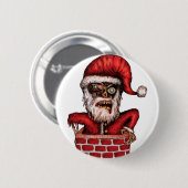 Zombie Santa Ronde Button 5,7 Cm (Voorkant /achterkant)