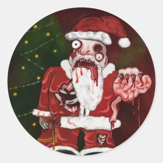 Zombie Santa Sticker (Voorkant)