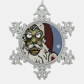 Zombie Santa Tin Sneeuwvlok Ornament (Voorkant)