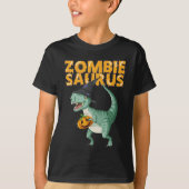 Zombie Saurus Dinosaur T Rex Halloween kinder T-shirt (Voorkant)