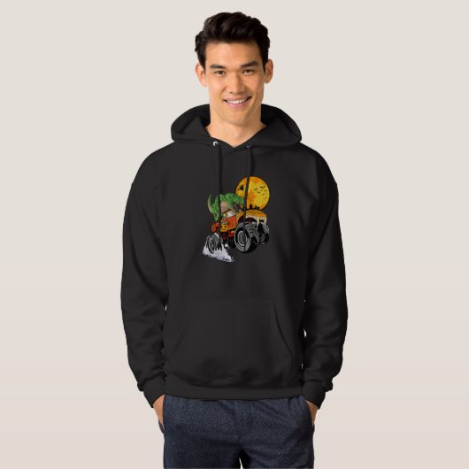 Zombie Saurus T Rex Halloween 2022 Trick or treat Hoodie (Voorkant volledig)