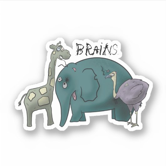 Zombie Savanna Sticker (Voorkant)