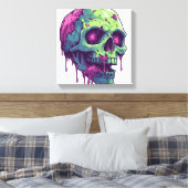 Zombie Schedel Apocalyps Canvas Afdruk (Insitu (Slaapkamer))