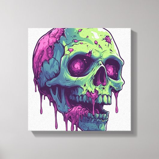 Zombie Schedel Apocalyps Canvas Afdruk (Voorkant)
