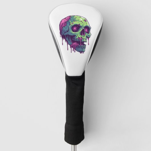 Zombie Schedel Apocalyps Golfheadcover (Voorkant)