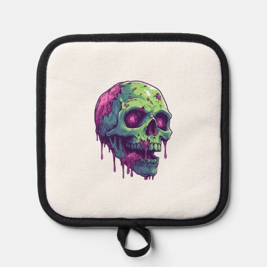 Zombie Schedel Apocalyps Pannenlap (Voorkant)