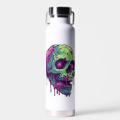 Zombie Schedel Apocalyps Waterfles (Voorkant)