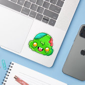 Zombie Schep - IJssprong Sticker (Laptop met iPhone)