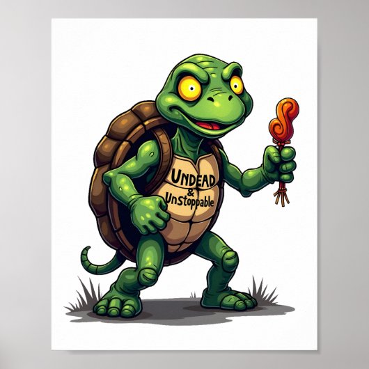 Zombie Schildpad Poster (Voorkant)