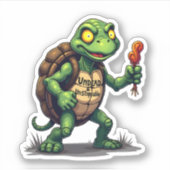 Zombie Schildpad Sticker (Voorkant)