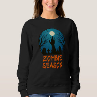 Zombie Season Moonlit Graveyard  Scary Kids Boys A Trui
