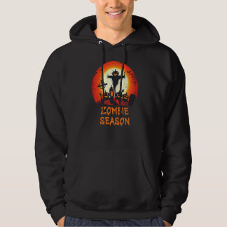 Zombie Seizoen Maanverlicht Griezelige Begraafplaa Hoodie