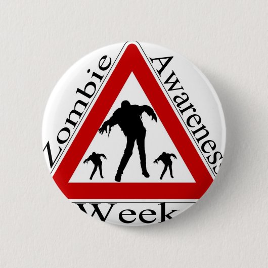 zombie sensibilisatieweek ronde button 5,7 cm (Voorkant)