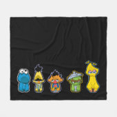 Zombie Sesame Street Characters Fleece Deken (Voorkant (Horizontaal))