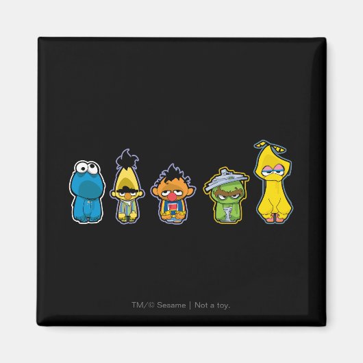 Zombie Sesame Street Characters Magneet (Voorkant)