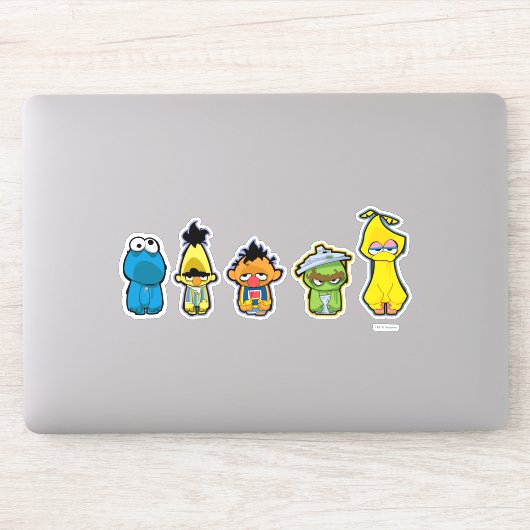 Zombie Sesame Street Characters Sticker (Computer)