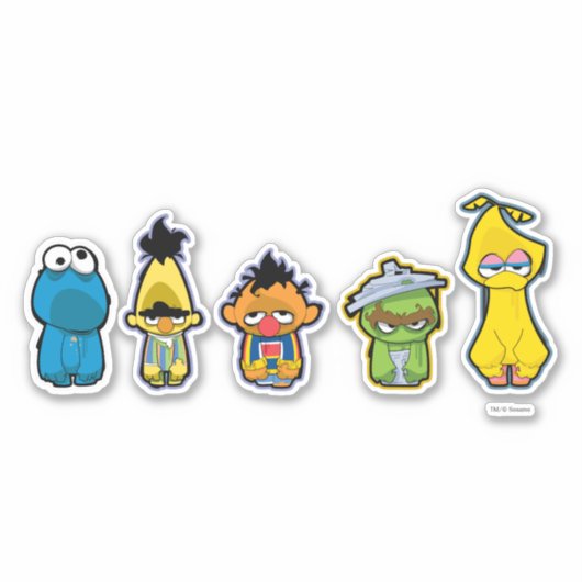 Zombie Sesame Street Characters Sticker (Voorkant)