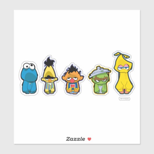 Zombie Sesame Street Characters Sticker (Vel)