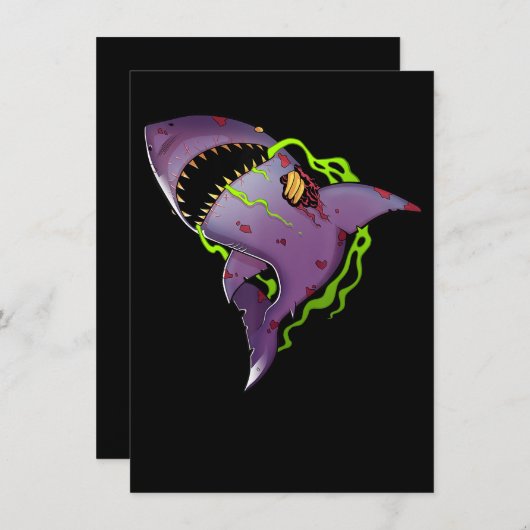 Zombie Shark - Cool Scary Illustration Kaart (Voorkant / Achterkant)