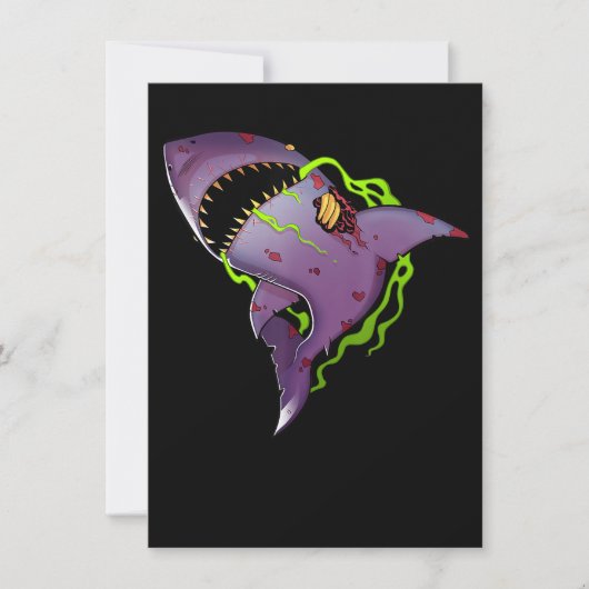 Zombie Shark - Cool Scary Illustration Kaart (Voorkant)