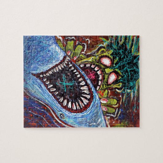 Zombie Shark Fight Legpuzzel (Horizontaal)