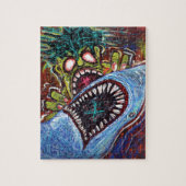 Zombie Shark Fight Legpuzzel (Verticaal)