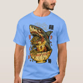 Zombie Shark Monster Ramen – griezelig Japans eten T-shirt (Voorkant)