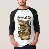Zombie Shark Ramen - griezelige horror Japans eten T-shirt (Voorkant)