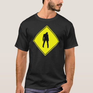 Zombie-Shirt - Zombie-waarschuwingsbord T-shirt