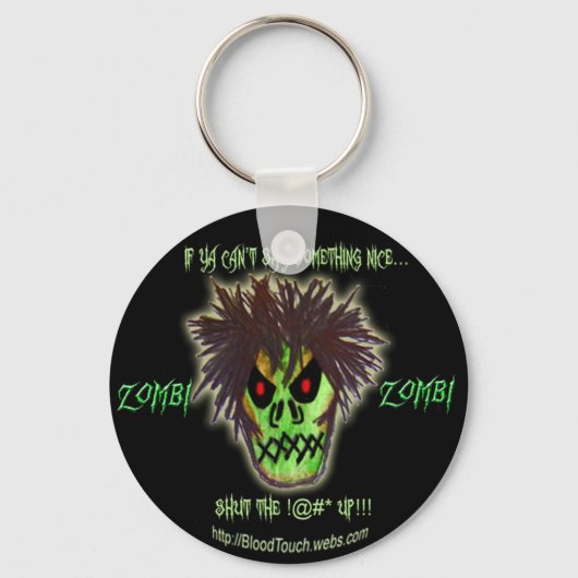 zombie shutup sleutelhanger (Voorkant)