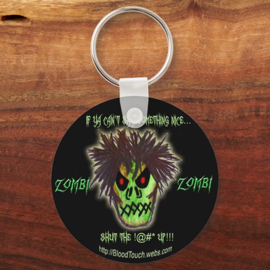 zombie shutup sleutelhanger (Voorkant)