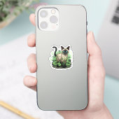 Zombie Siamese – griezelige Siamese kat Halloween Sticker (Telefoon)