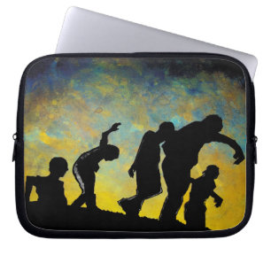 Zombie Silhouette hoesje laptop met horror-kunst Sleeve