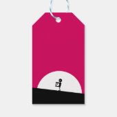 Zombie Silhouette met Full Moon Cadeaulabel (Achterkant)