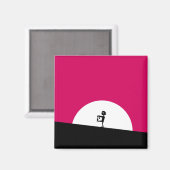 Zombie Silhouette met Full Moon Magneet (Voorkant / Achterkant)