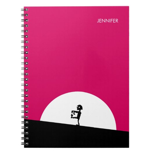 Zombie Silhouette met Full Moon Persoonlijk Notitieboek (Voorkant)