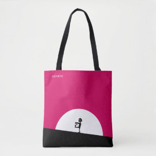 Zombie Silhouette met Full Moon Persoonlijk Tote Bag