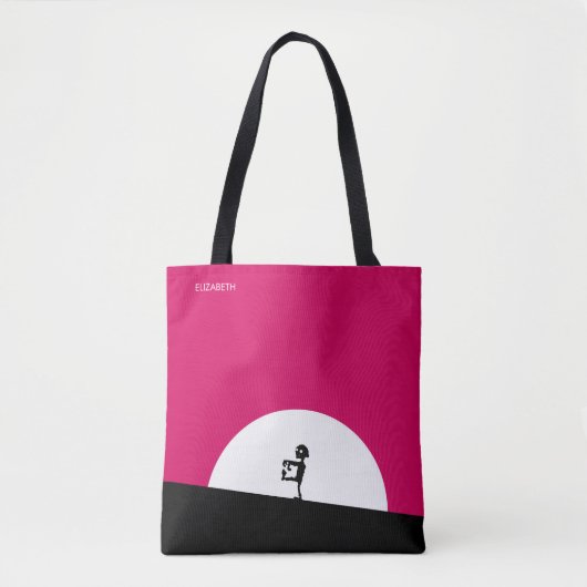Zombie Silhouette met Full Moon Persoonlijk Tote Bag (Voorkant)
