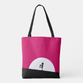 Zombie Silhouette met Full Moon Persoonlijk Tote Bag (Achterkant)