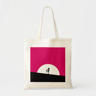 Zombie Silhouette met Full Moon Tote Bag