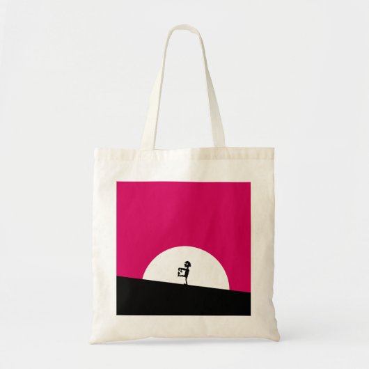 Zombie Silhouette met Full Moon Tote Bag (Voorkant)