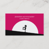 Zombie Silhouette met Full Moon Visitekaartje (Voorkant)