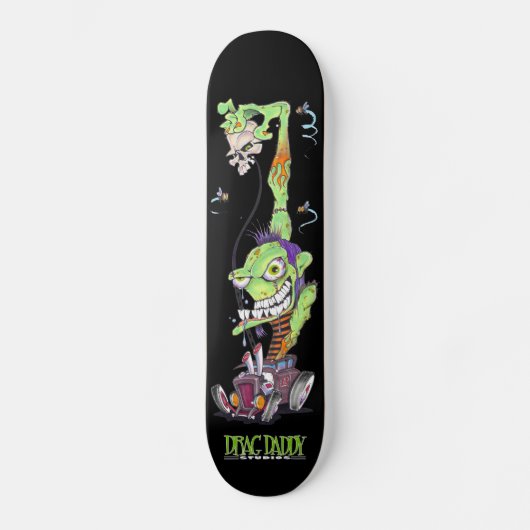 Zombie Skateboard op zwart (Voorkant)