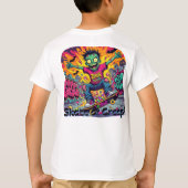 Zombie Skateboarder Halloween Kinder T-shirt – Coo (Achterkant)