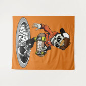 Zombie Skater aangepaste kleur wandtapijten Wandkleed (Voorkant (horizontaal))