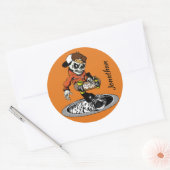 Zombie Skater aangepaste naam & kleur stickers (Envelop)