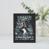 ZOMBIE SKATER APOCALYPSE BRIEFKAART (Staand voorkant)