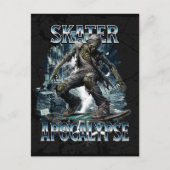 ZOMBIE SKATER APOCALYPSE BRIEFKAART (Voorkant)