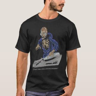 Zombie Skelet Halloween DJ T-shirt